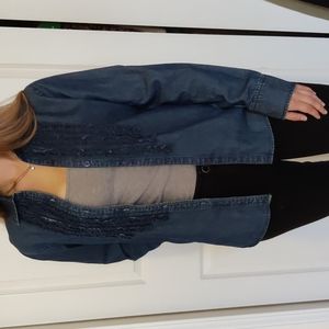 Liz Claiborne Long Sleeve Button Down with Ruffles